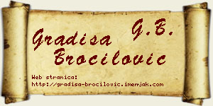 Gradiša Broćilović vizit kartica
